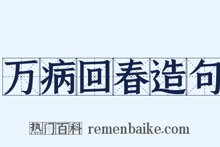 万病回春造句是什么意思的图片